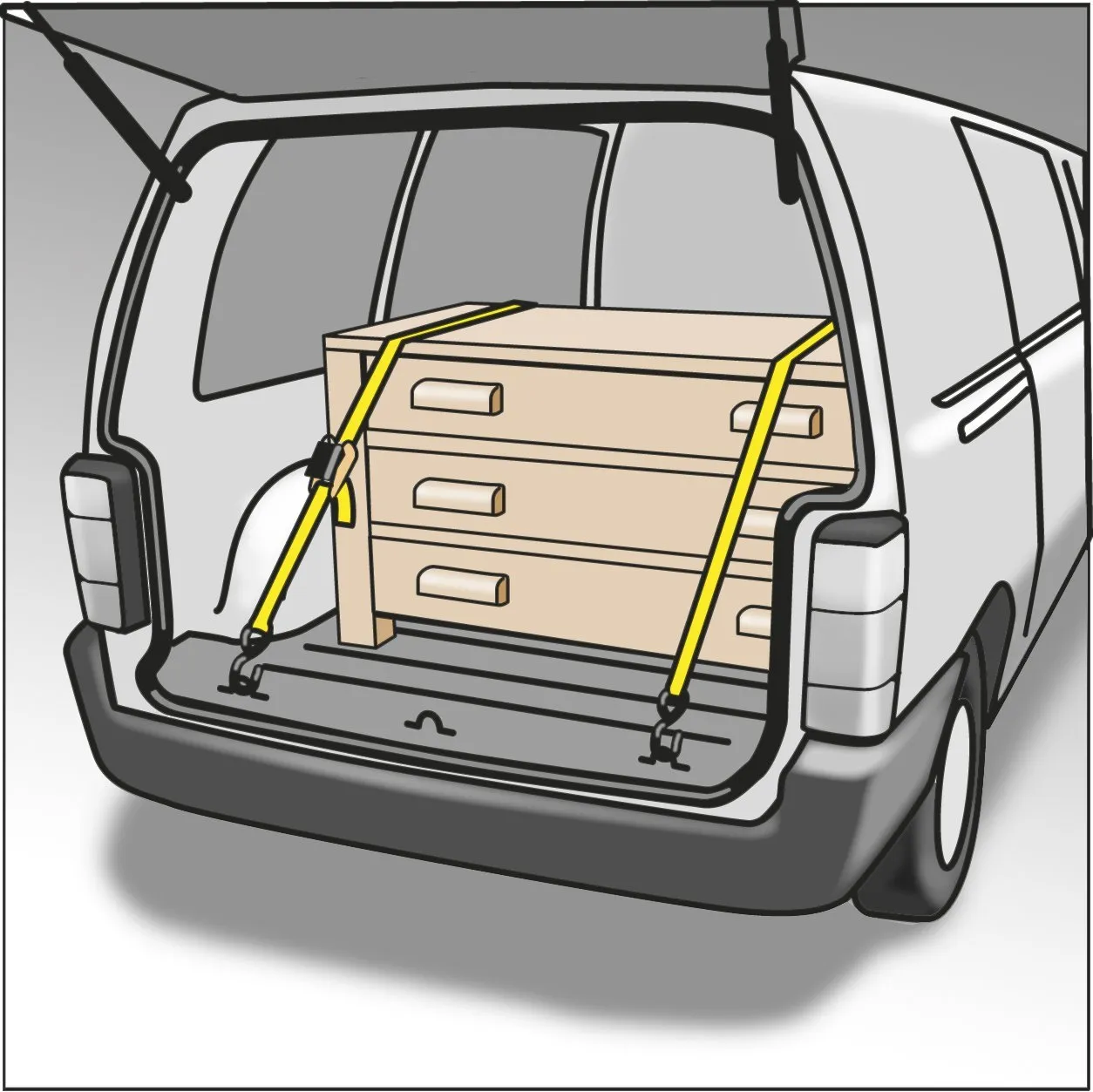 KWB 772242 cinghia con cricchetto 2 ganci per carichi