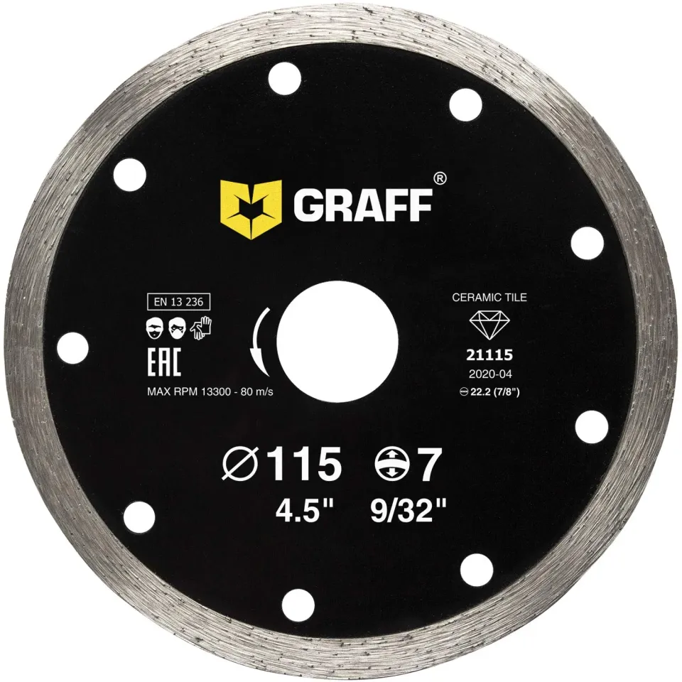 Graff Premium Disco Diamantato 115 mm Gres Sottile