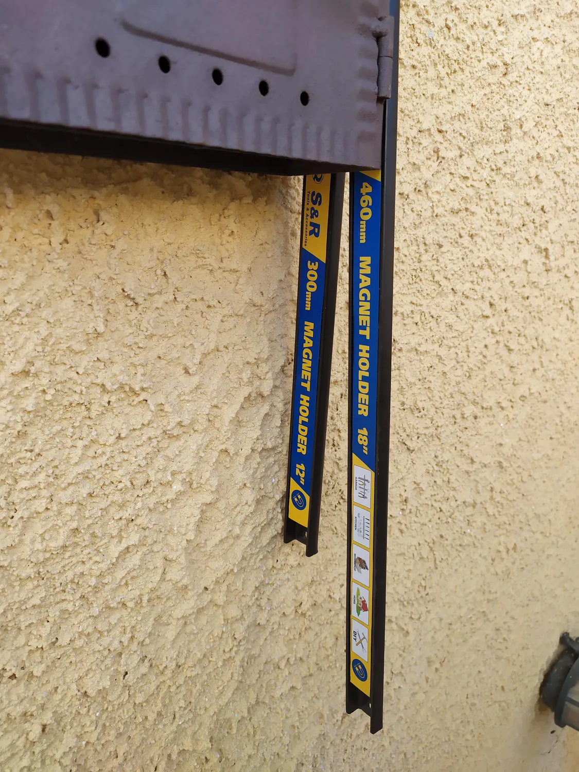 S&R barra magnetica portautensili 30+46 cm kit 2 pezzi con ganci