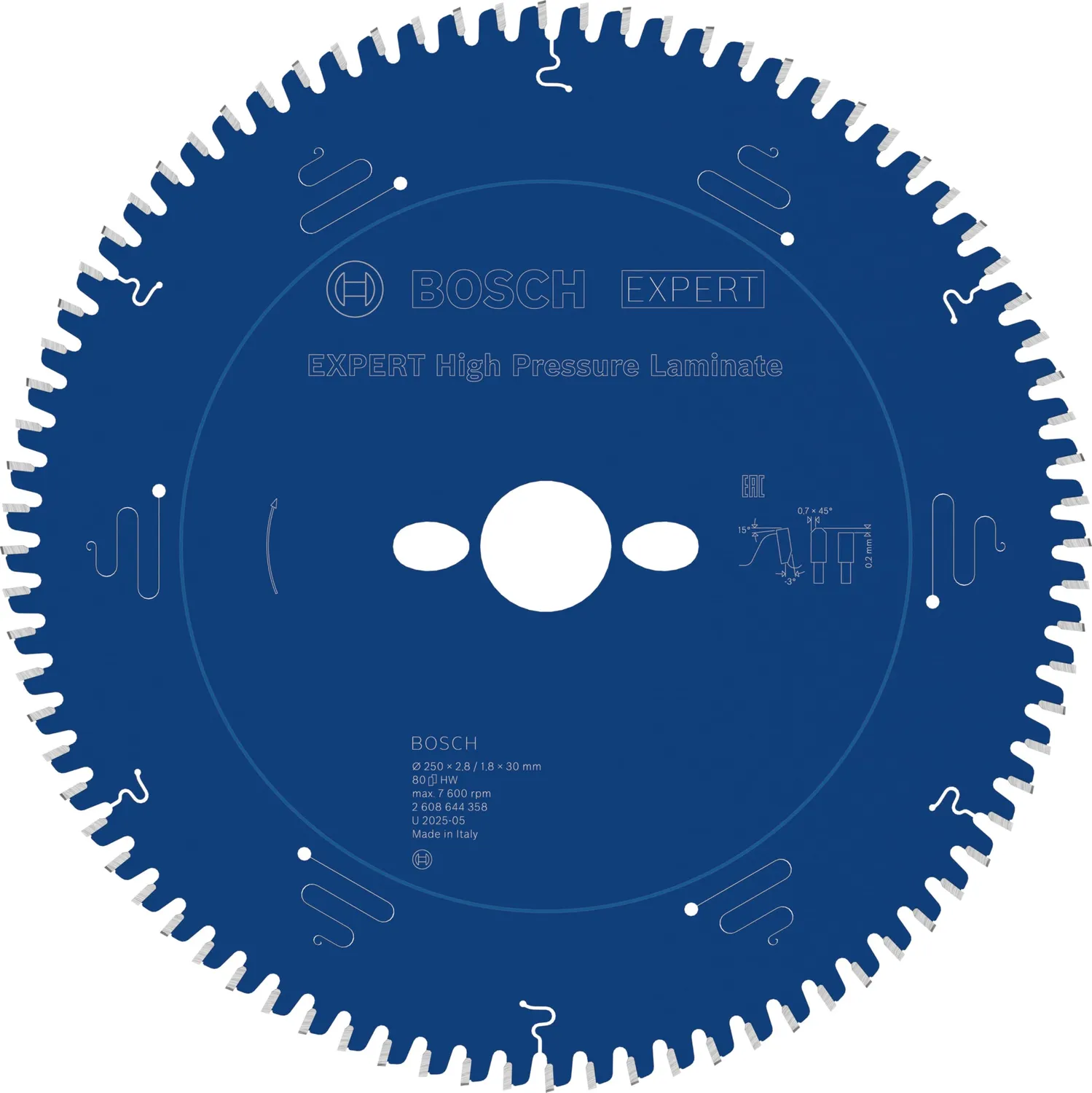 Bosch Expert High Pressure Laminate lama circolare 216 mm per HPL