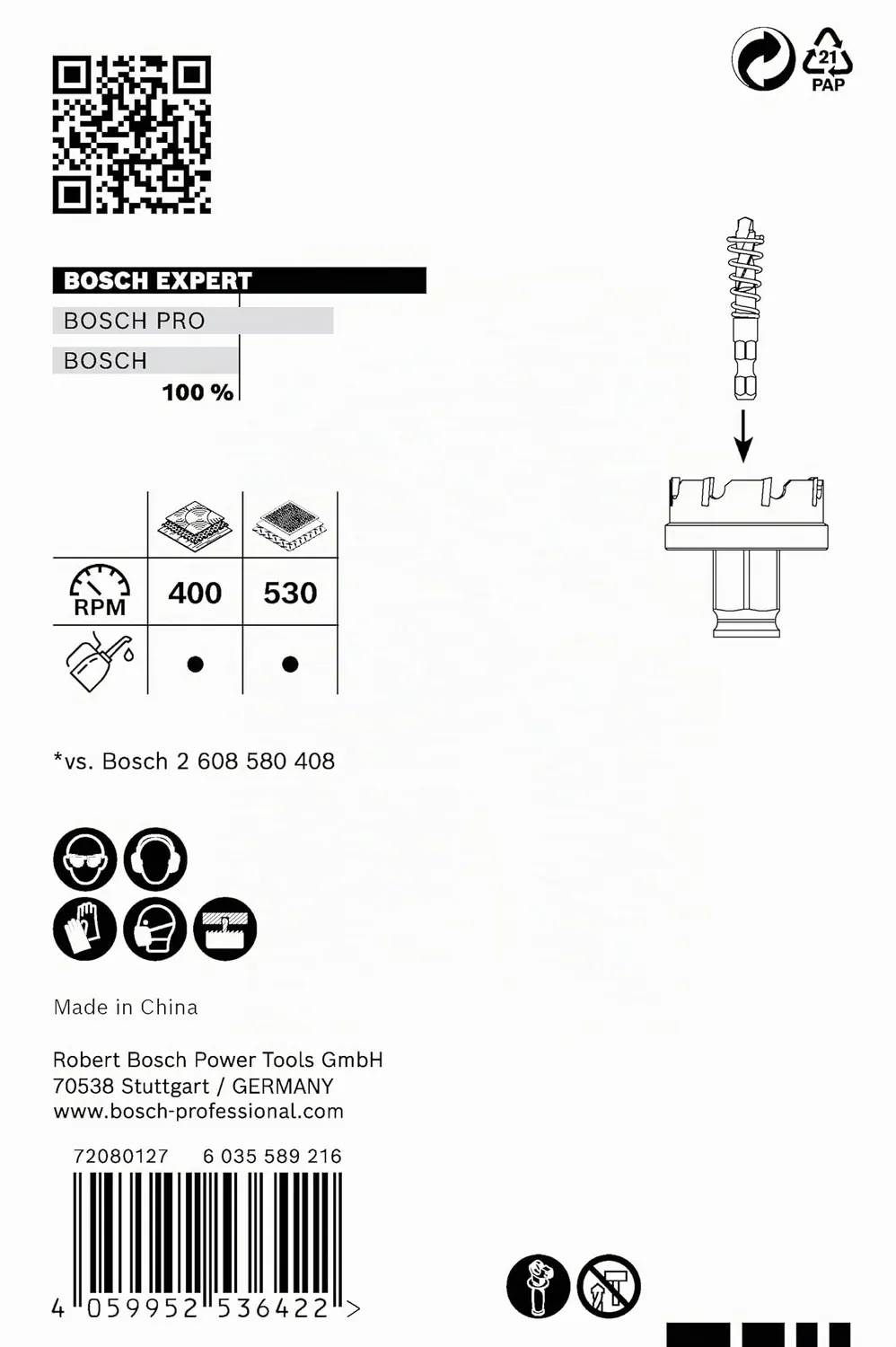 Bosch Expert Sheet Metal sega a tazza 30 mm lamiera