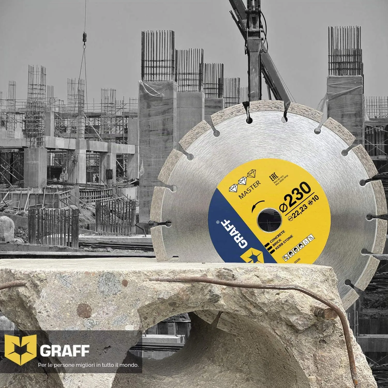 Graff disco diamantato 230 mm per cemento segmento 10 mm