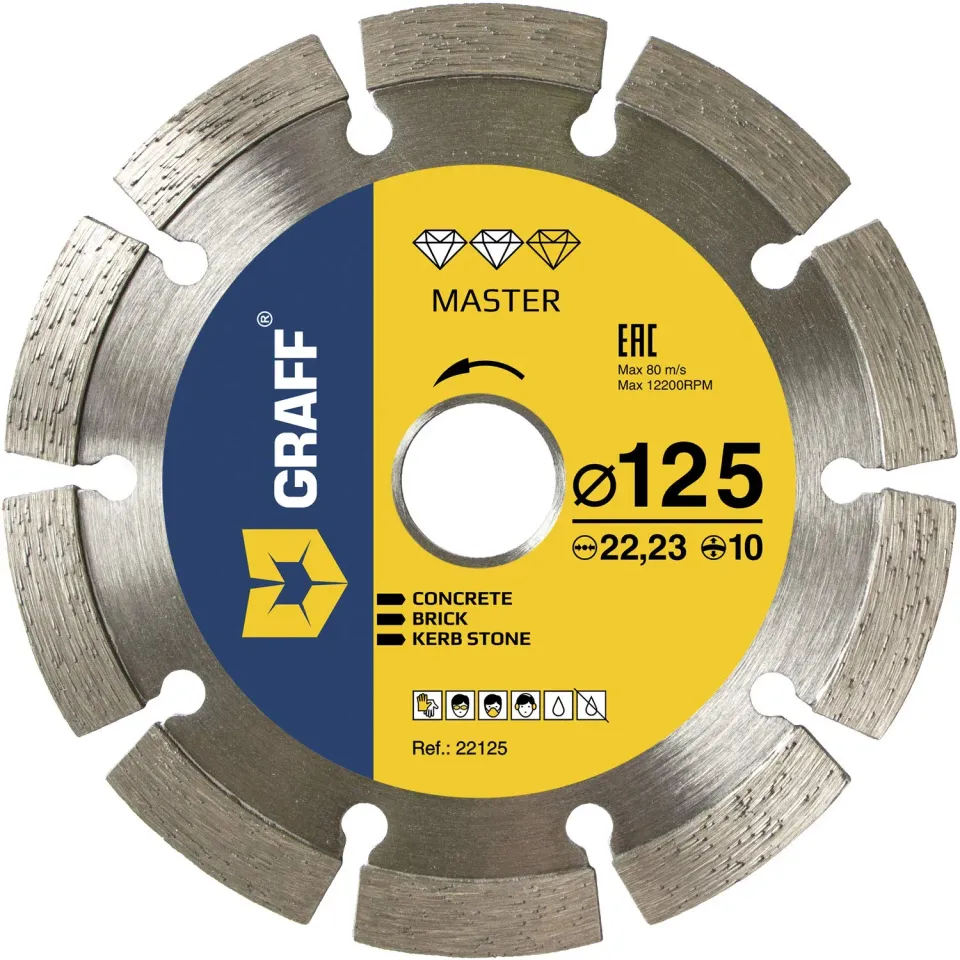 Graff disco diamantato 125 mm cemento armato 10 mm