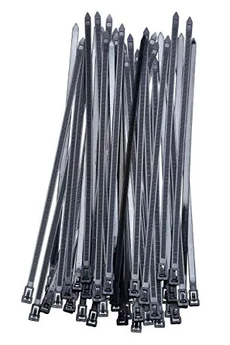 KWB fascette cavi riutilizzabili 7,2x300 mm nere 50 pezzi