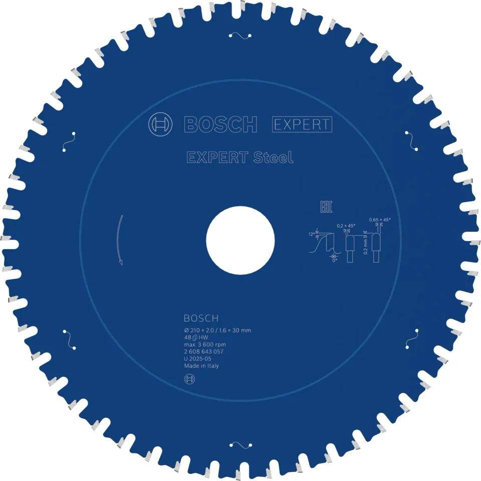 Bosch Expert Lama Circolare 210x30 mm 48 Denti per Acciaio