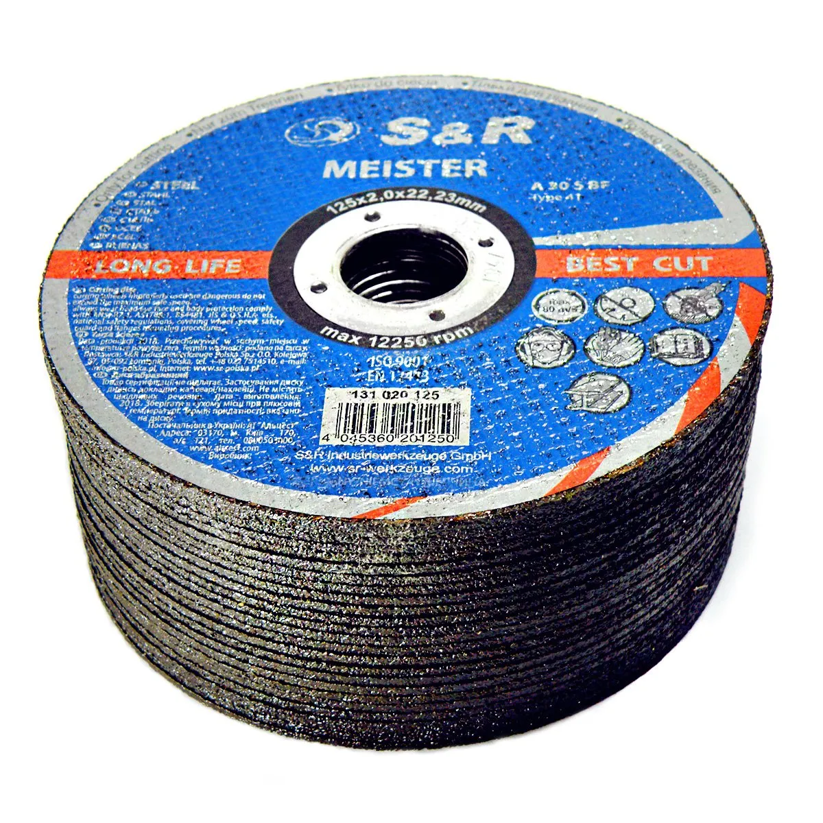 S&R dischi taglio metallo 125 mm 25pz spessore 2 mm inox