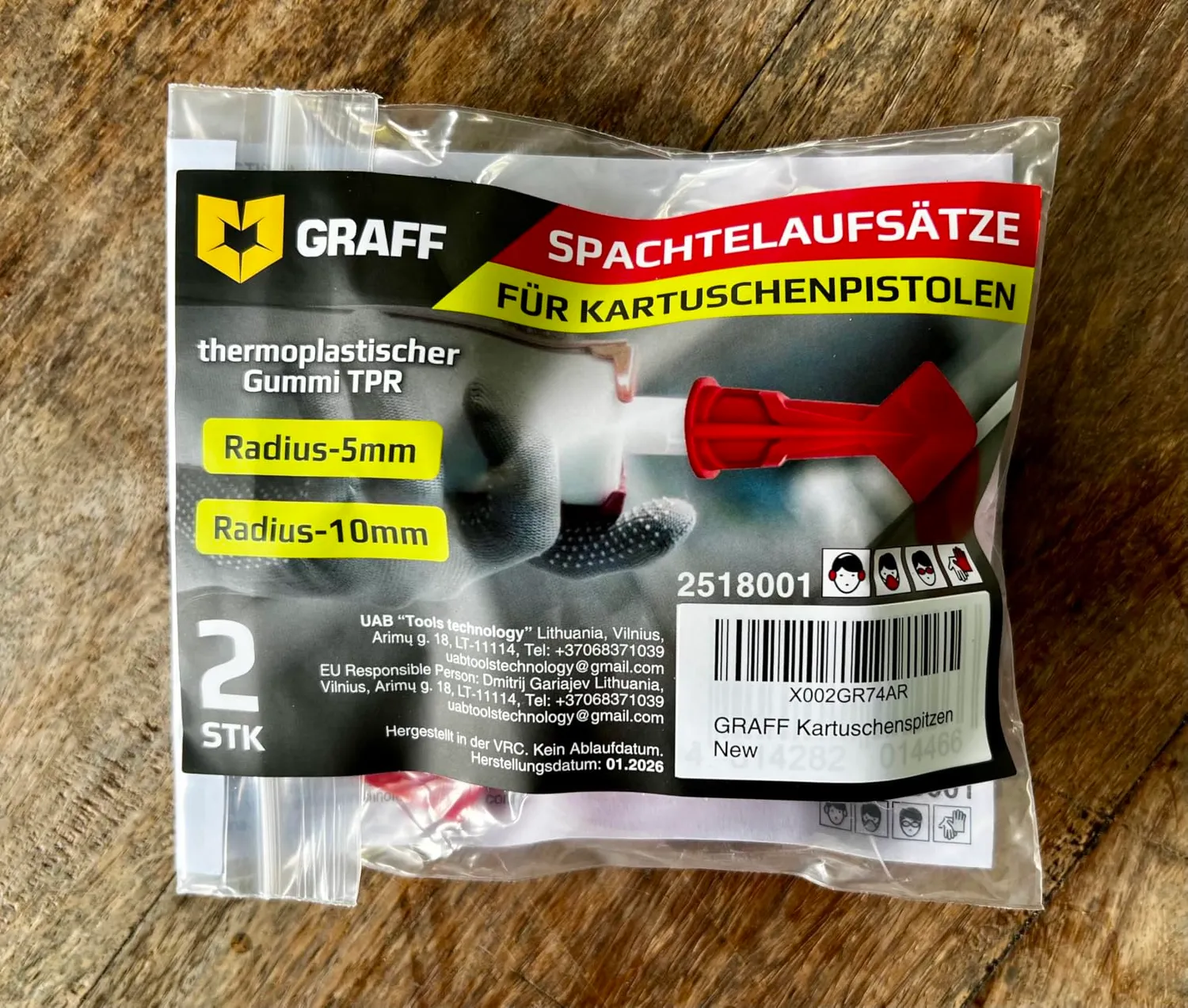 Graff set beccucci silicone R5 R10 lisciatore fughe 2 in 1
