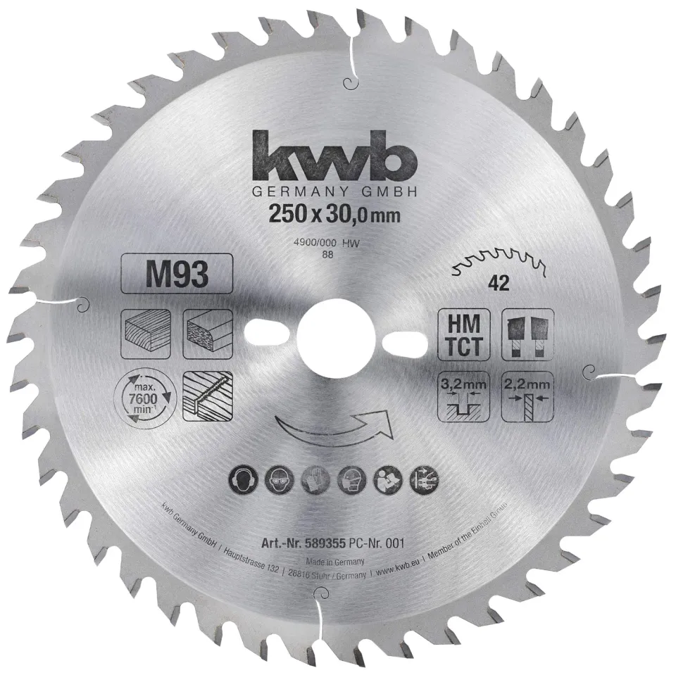 KWB 589355 lama circolare 250x30 mm 42 denti