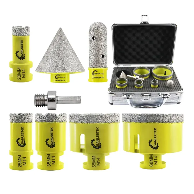 Sanleetek BOX5 frese diamantate M14 8 pezzi per gres e marmo