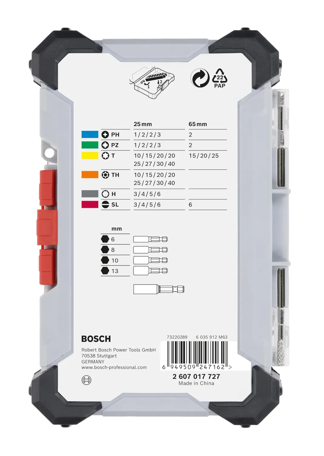 Bosch Extra Hard set bit 43 pz PH PZ SL T TH