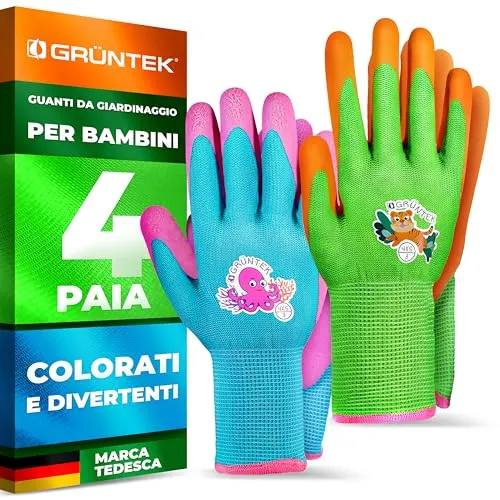Grüntek Guanti Bambini Taglia 3 Lattice 4 Paia