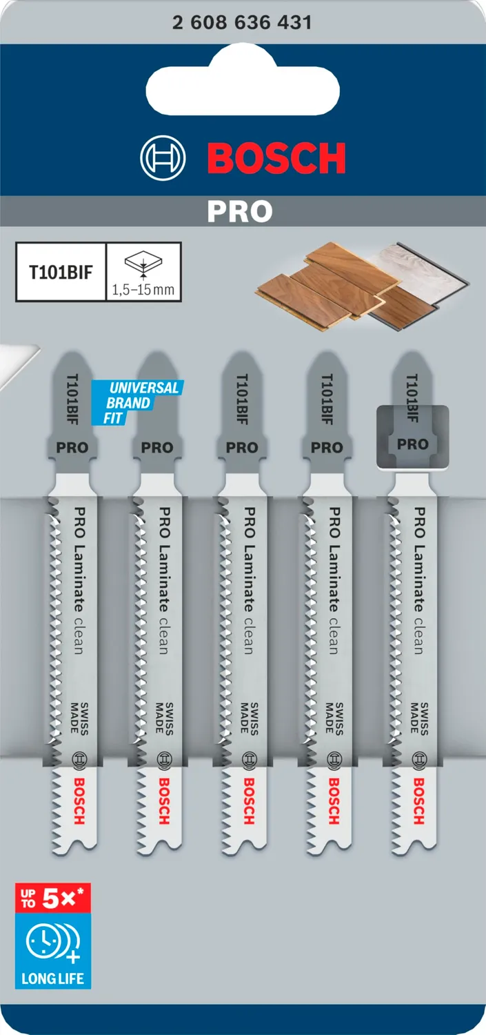 Bosch Expert PRO Laminate Clean T101BIF lame seghetto 5 pz