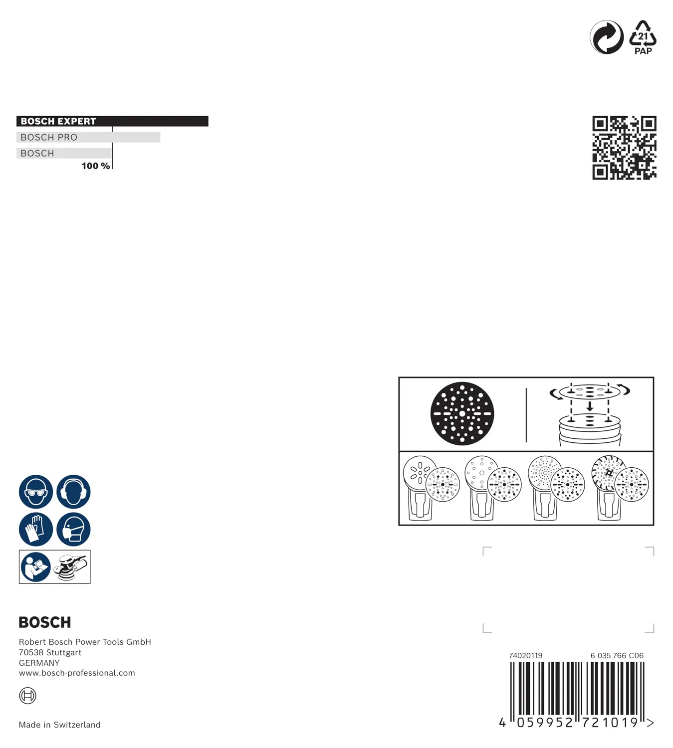 Bosch Expert O780 dischi abrasivi 150 mm set 9 pz misti