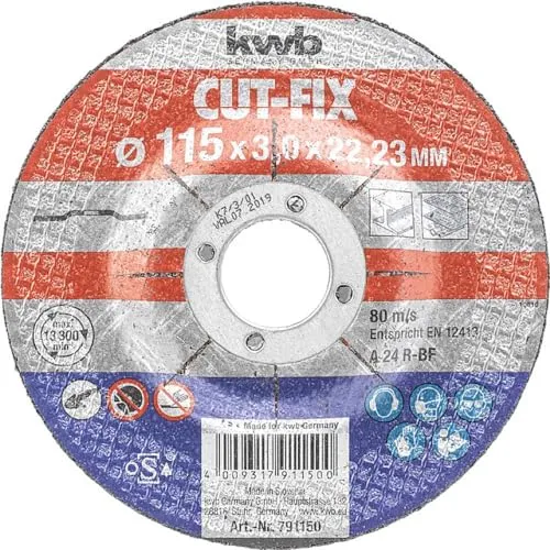 KWB Cut-Fix 791150 disco taglio 115 mm metallo acciaio