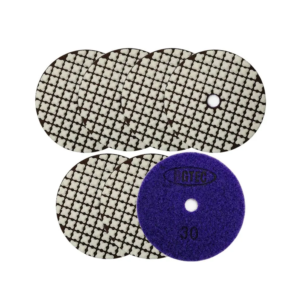 BGTEC #400 dischi lucidatura diamantati 100 mm 8 pezzi uso a secco
