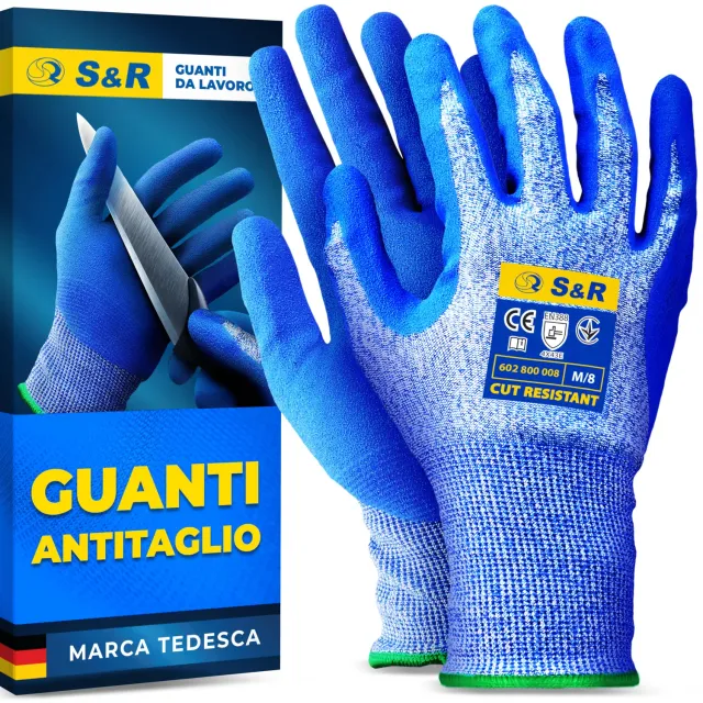 S&R guanti antitaglio taglia 9 tungsteno e nitrile 1 paio