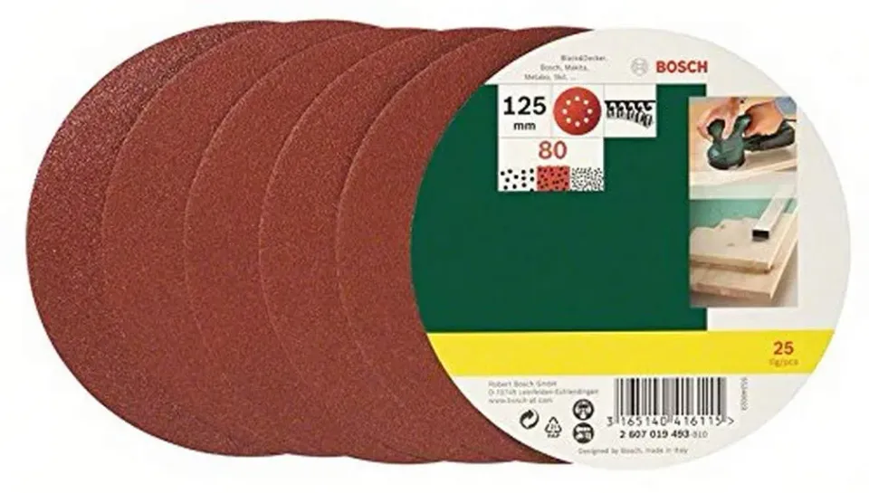 Bosch Expert fogli abrasivi roto-orbitali 125 mm grana 80 25 pz