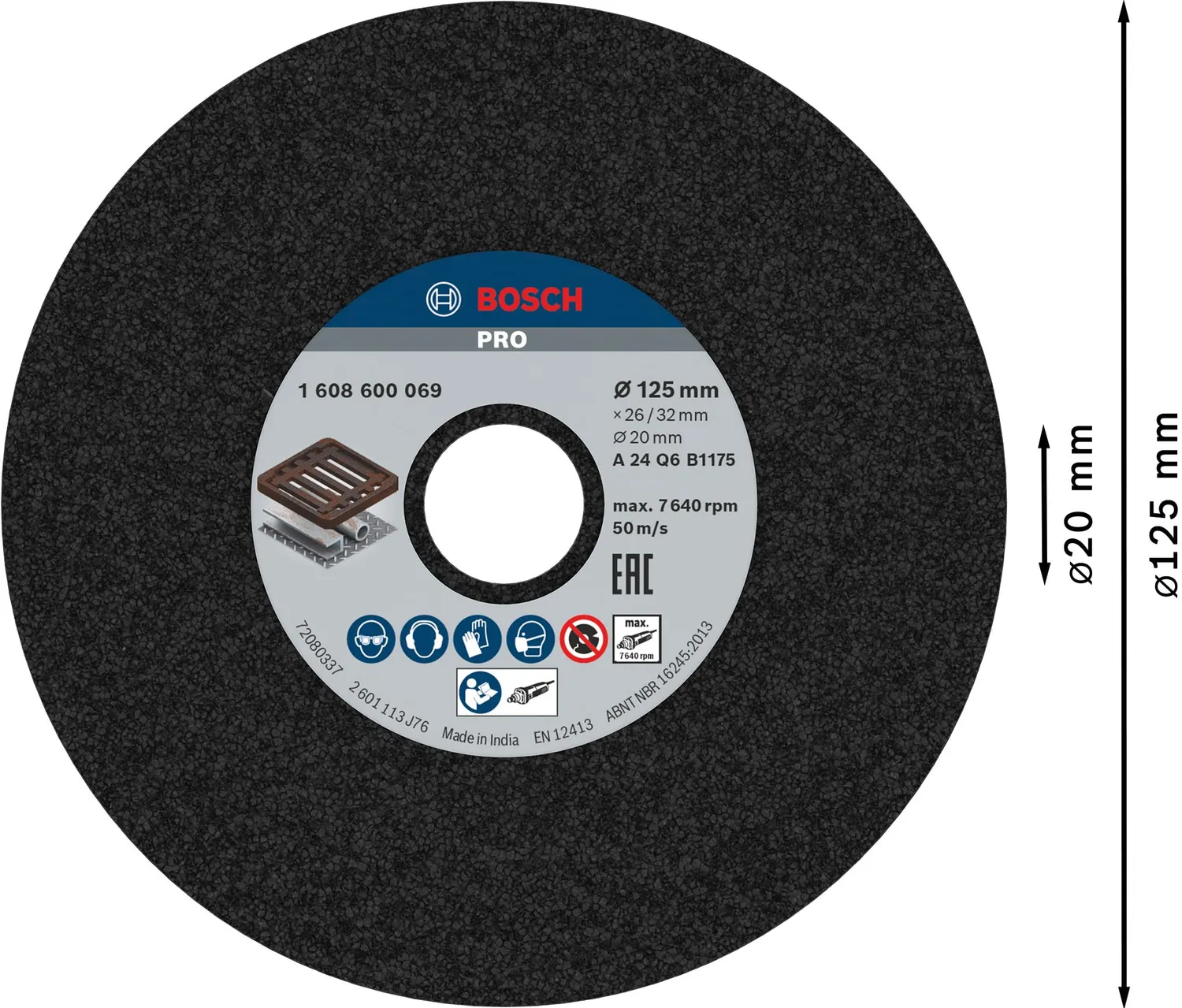 Bosch Expert PRO Metal mola 125 mm foro 20 mm