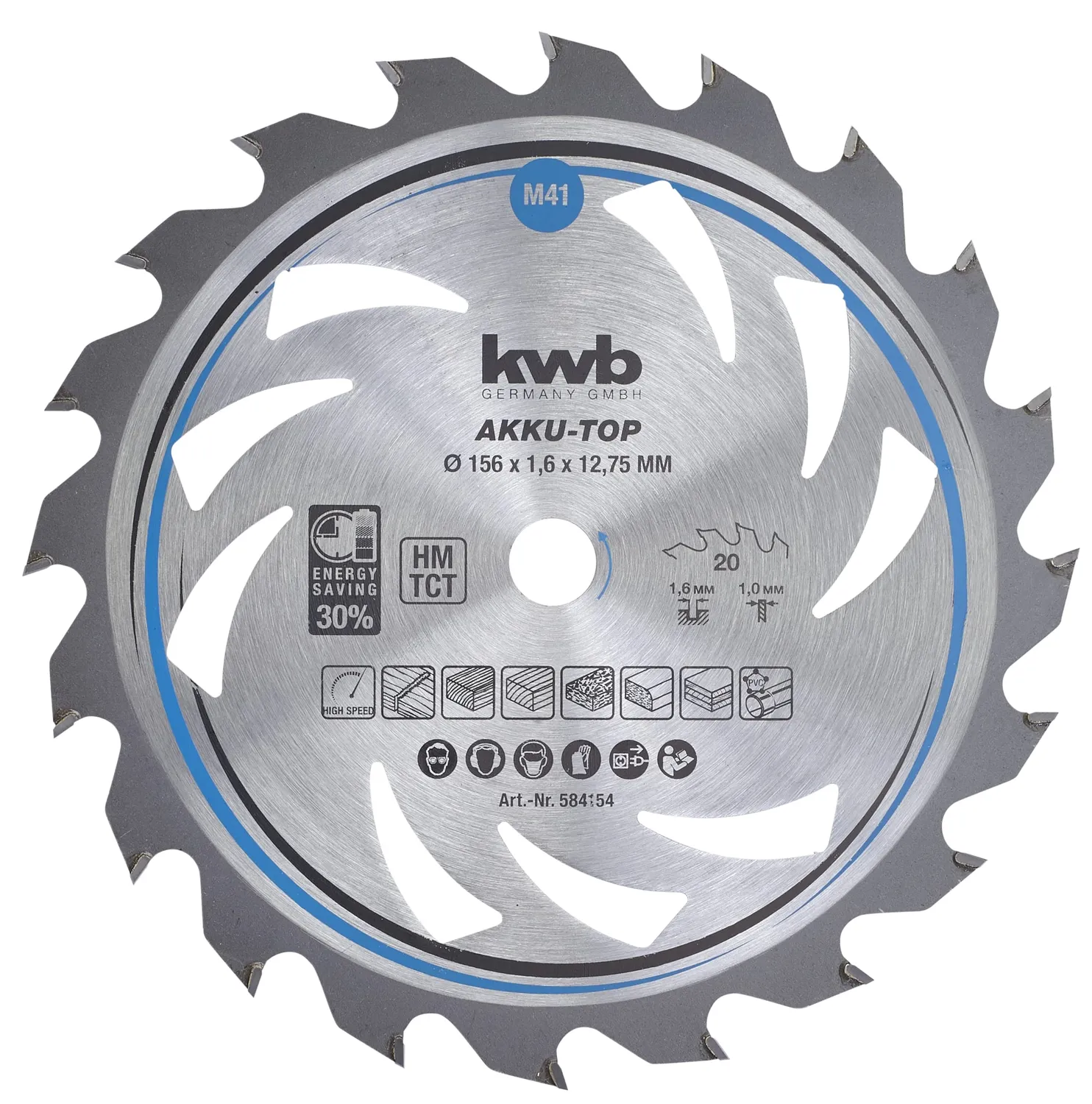 KWB Easy Cut Lama Circolare 130x16 mm 18 Denti per Legno