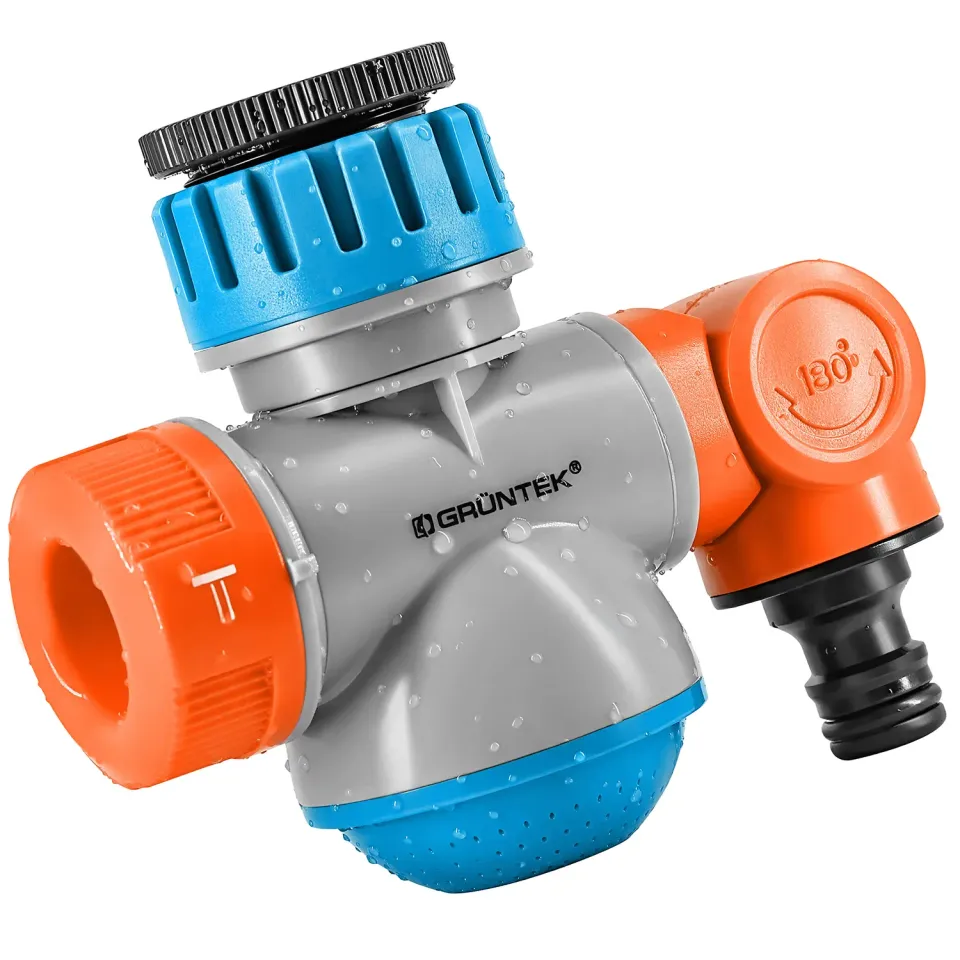 S&R Grüntek raccordo rubinetto tubo 3/4”-1” 2 getti