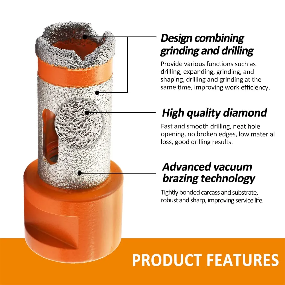 BGTEC fresa a tazza diamantata 68 mm M14 per gres