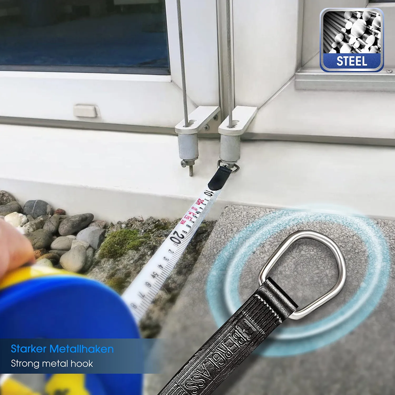 S&R Rotella Metrica 20 M Nastro Fibra Vetro mm/pollici