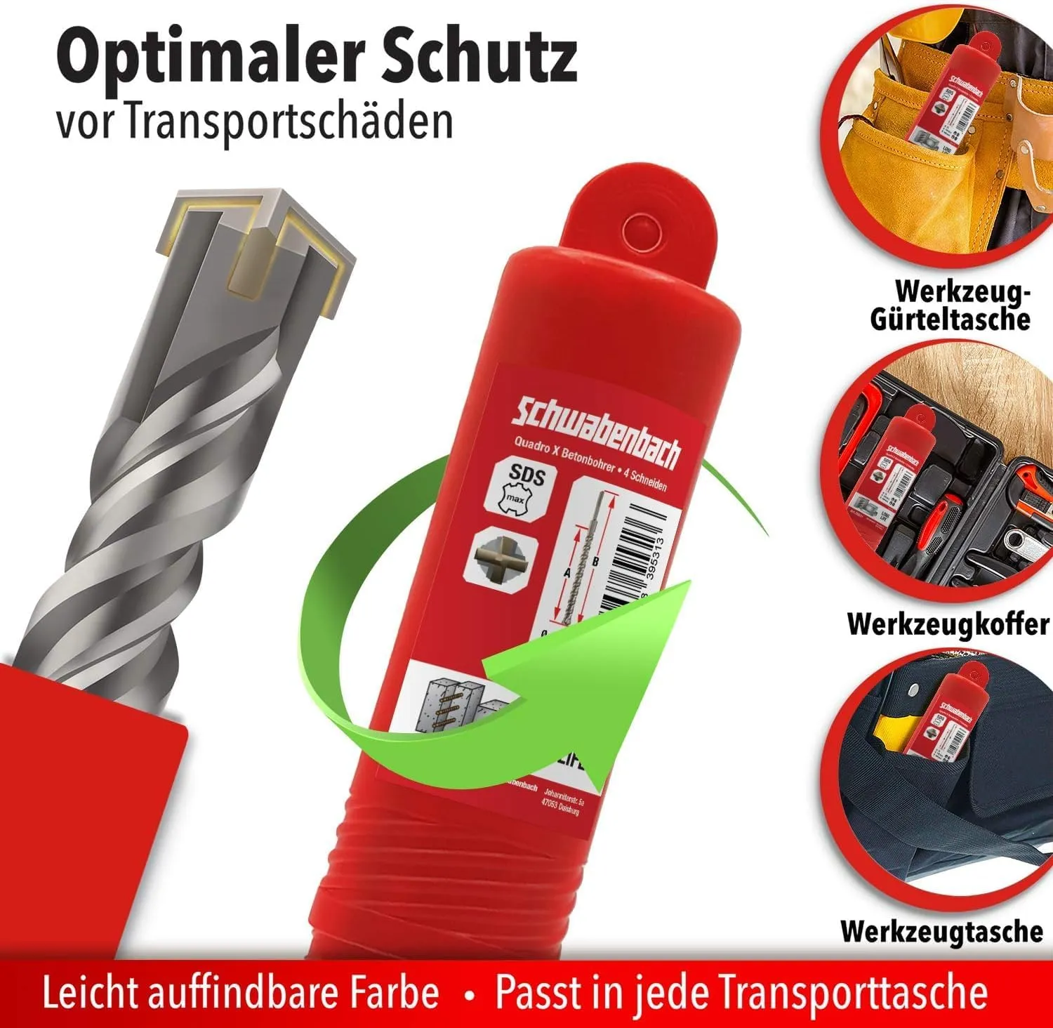 Schwabenbach prolunga SDS-Max 600 mm acciaio per calcestruzzo