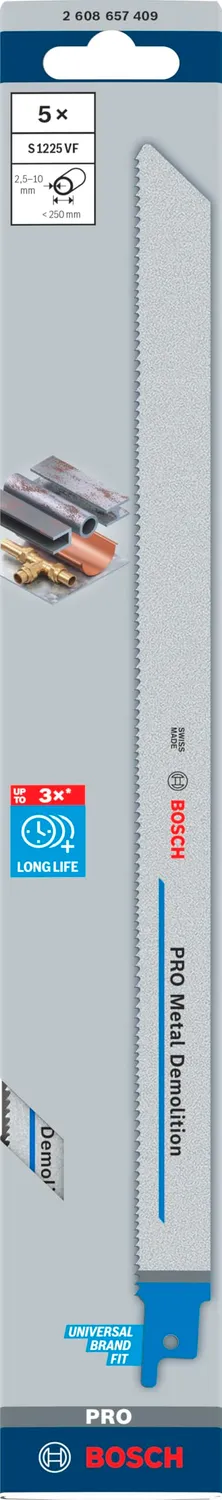 Bosch Expert PRO Metal S1225VF lama 300 mm metallo 5 pezzi