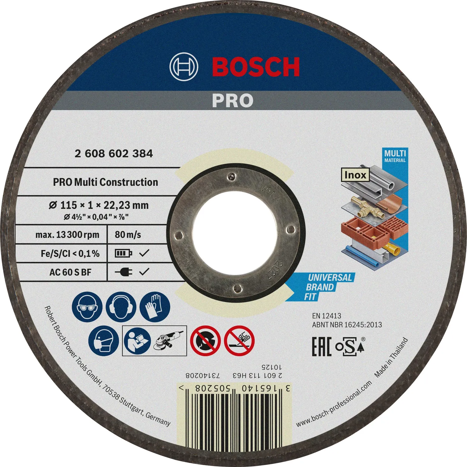 Bosch PRO Multi Construction disco taglio 125 mm