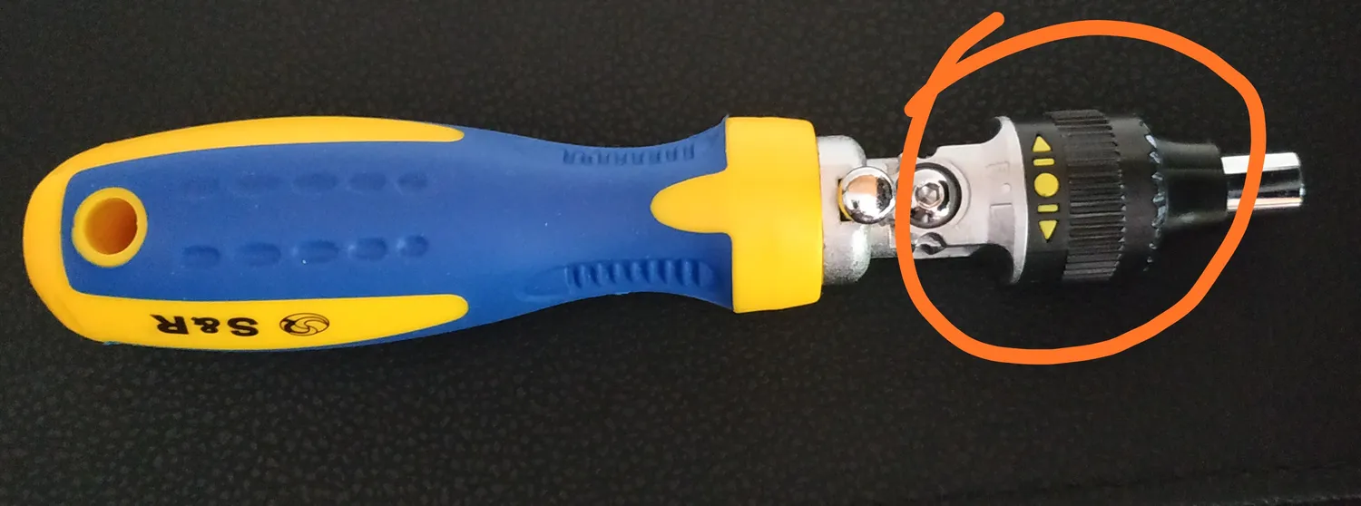 S&R Giravite cacciavite porta inserti 1/4" angolabile a cricchetto
