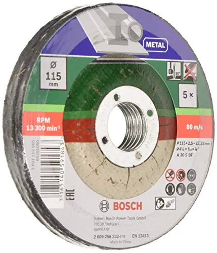 Bosch Expert Set Mole Taglio Metallo 115mm 5 Pezzi Piatte