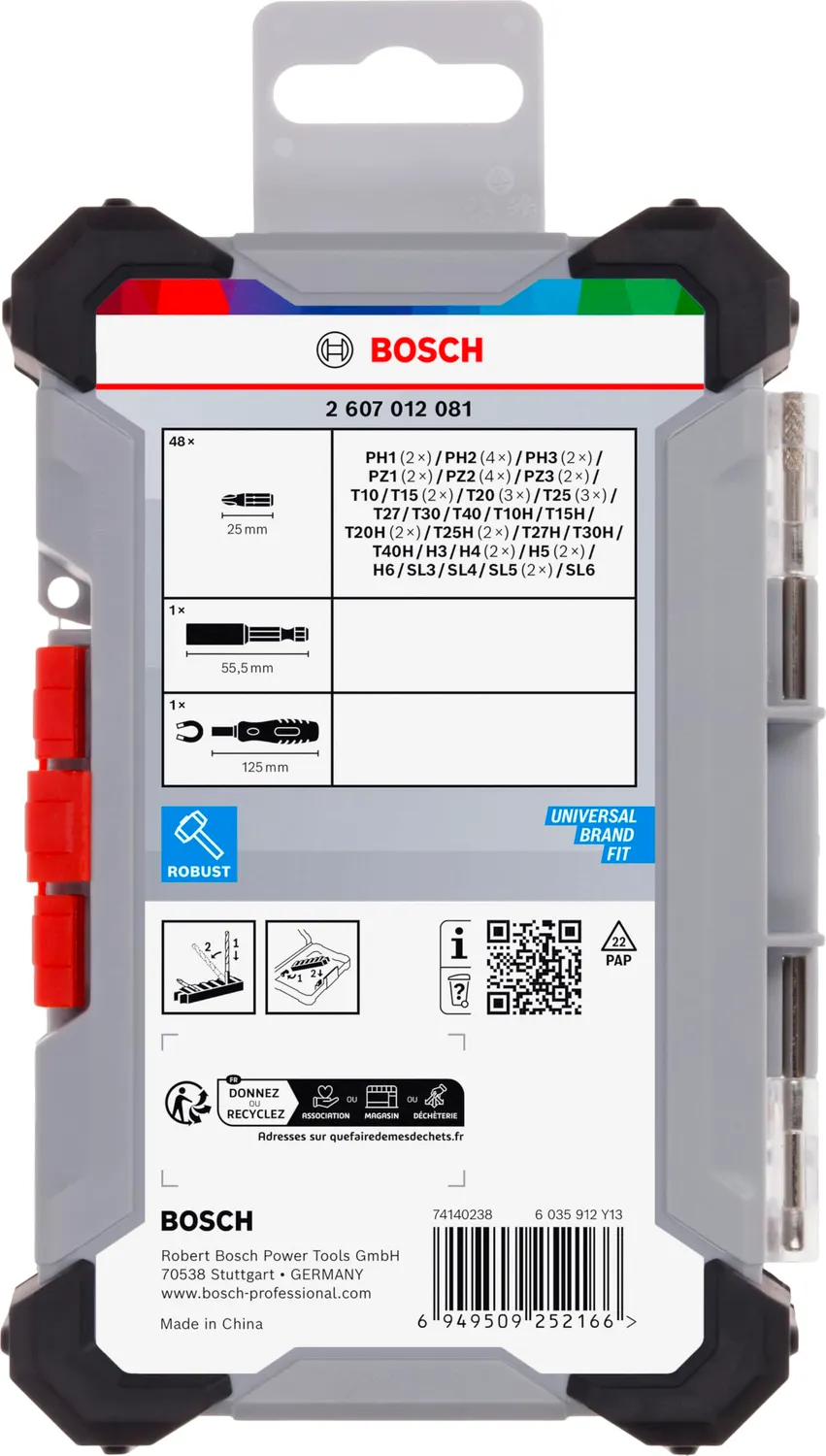 Bosch Expert Extra Hard set bit 50pz display