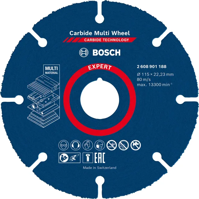 Bosch Expert Carbide Multi Wheel disco taglio 115 mm multimat.