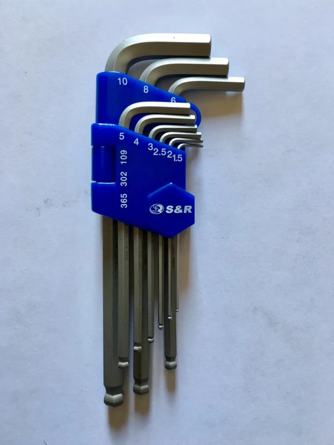 S&R Set Chiavi a Brugola 9 pezzi 1.5-10 mm Sferiche