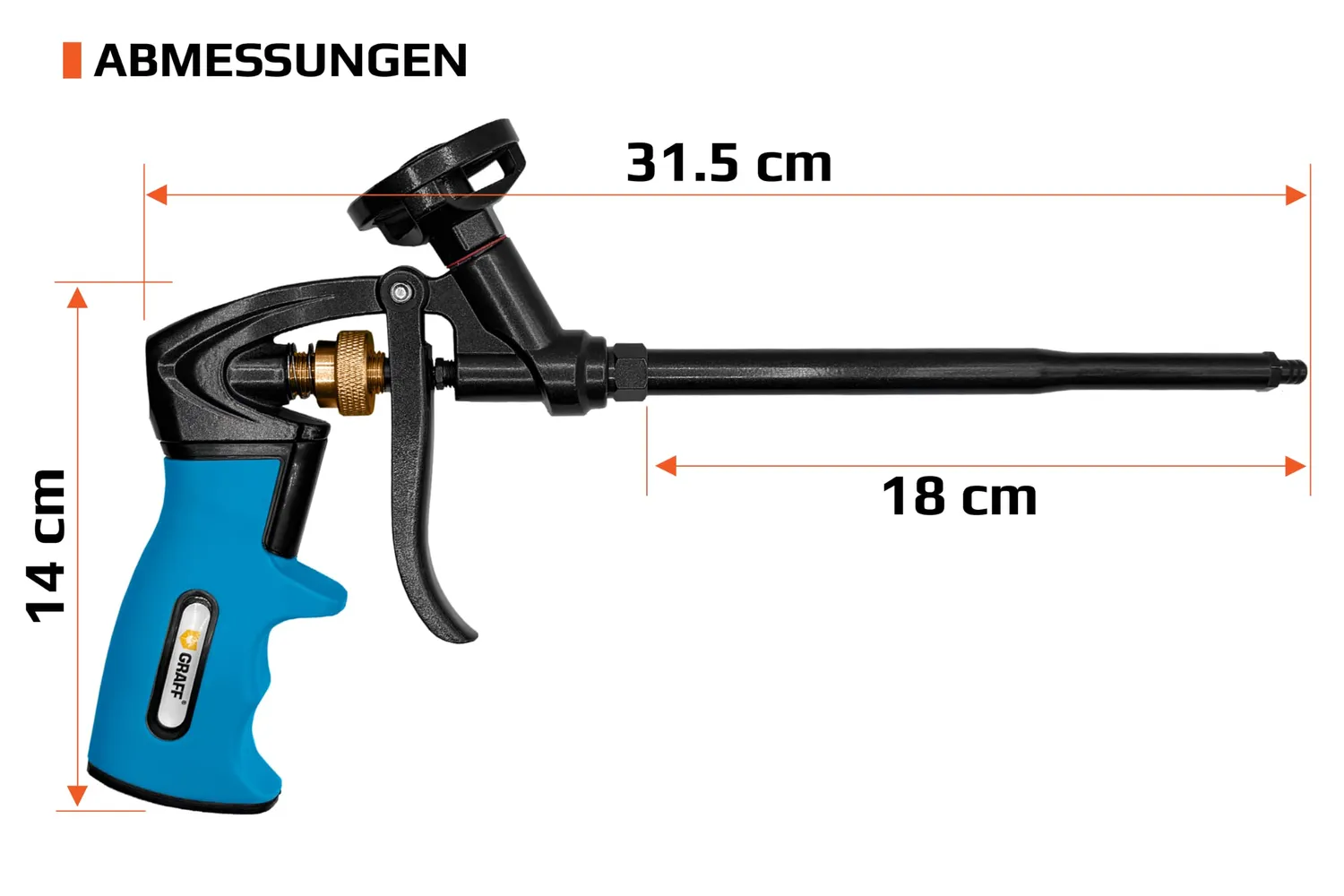 Graff pistola schiuma PU teflon con dosatore metallo