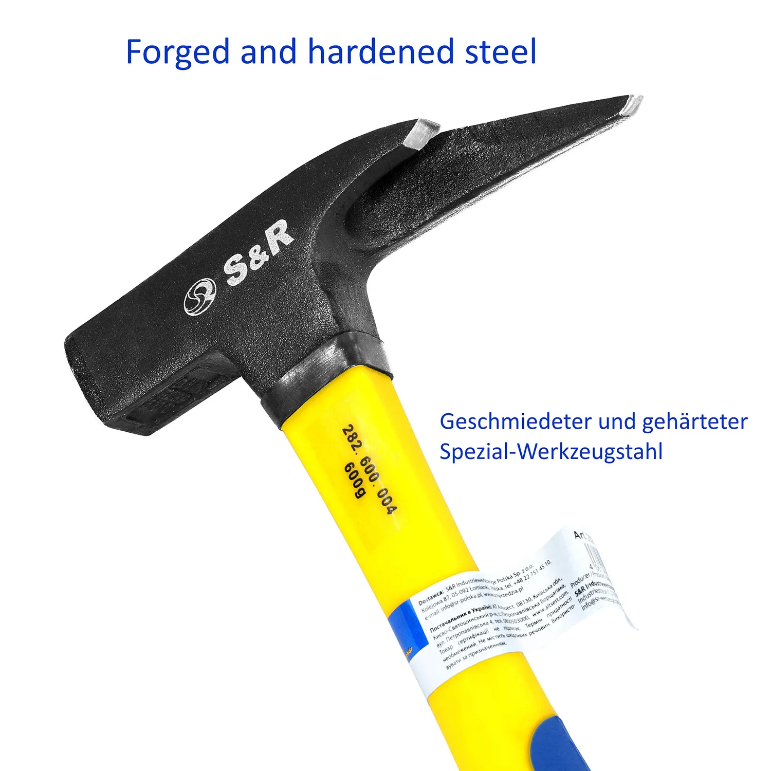 S&R Martello Carpentiere 600 g Calamita Fibra Vetro