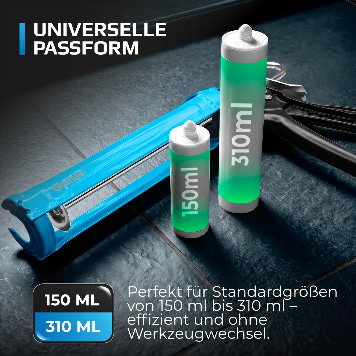Graff pistola silicone 310 ml 24:1 manico alluminio cartucce