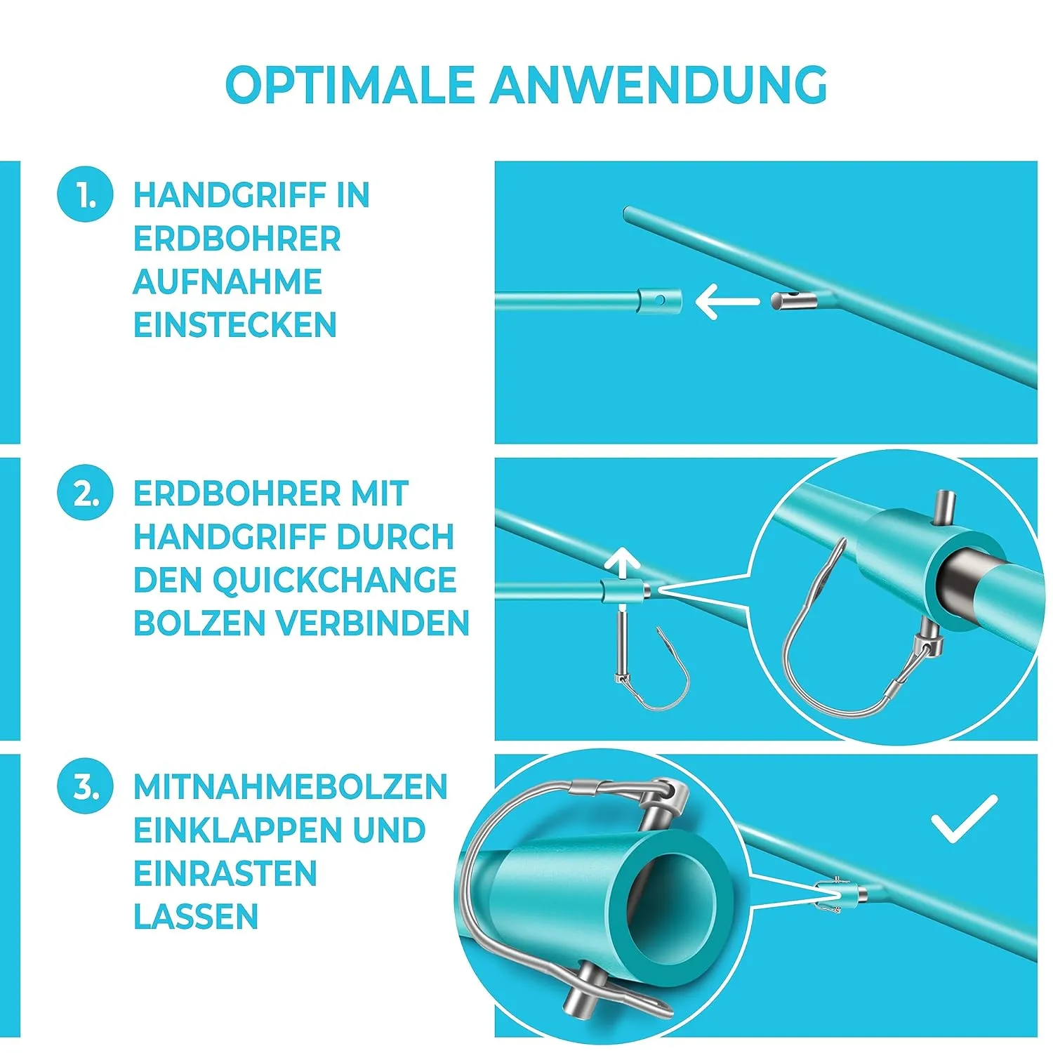 Brunnental impugnatura 70 cm per trivella attacco 20 mm