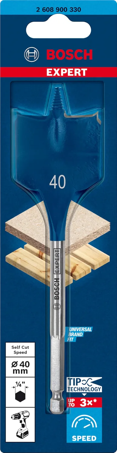 Bosch Expert punta piatta legno SelfCut Speed 40 mm