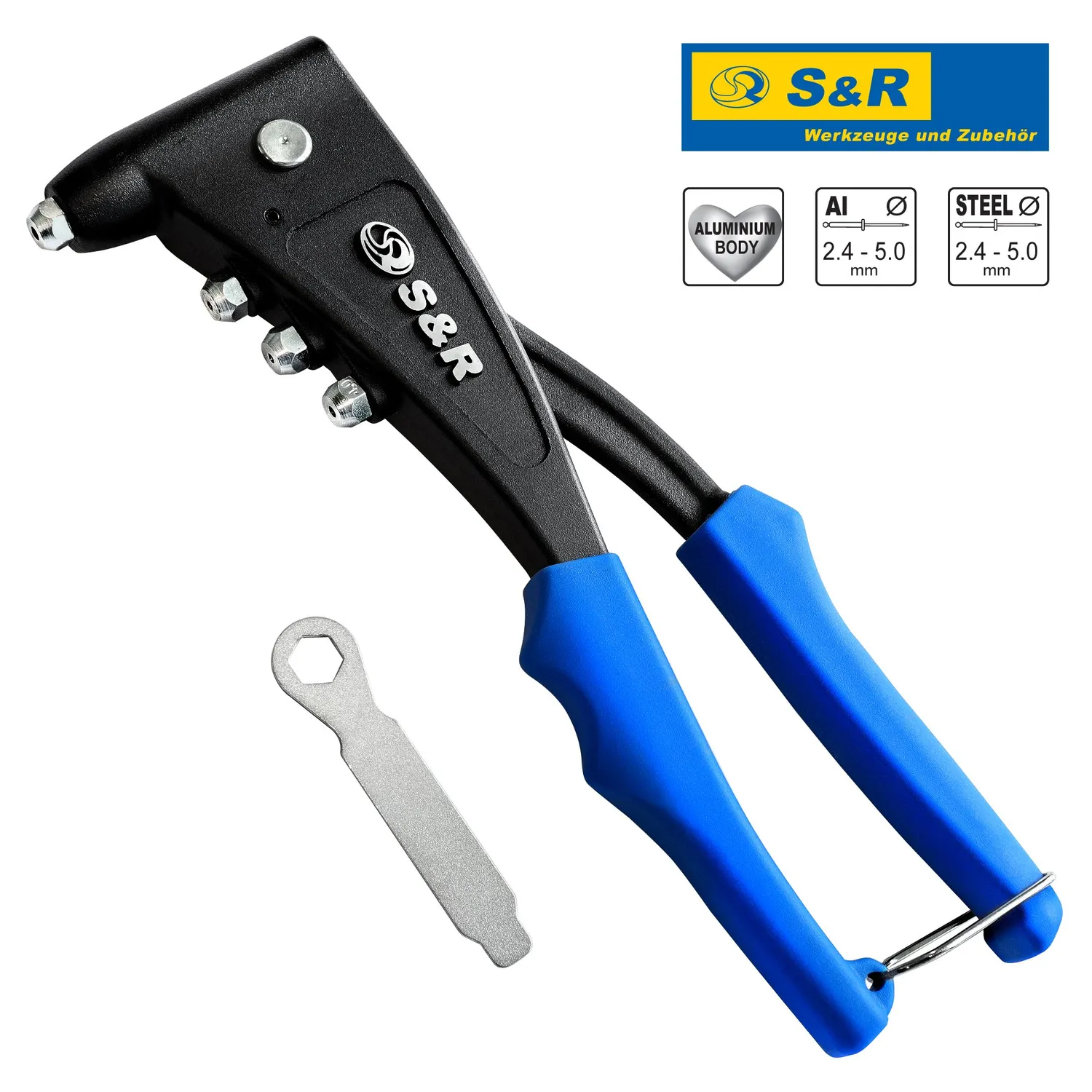 S&R Rivettatrice Manuale Professionale per Alluminio Acciaio Inox