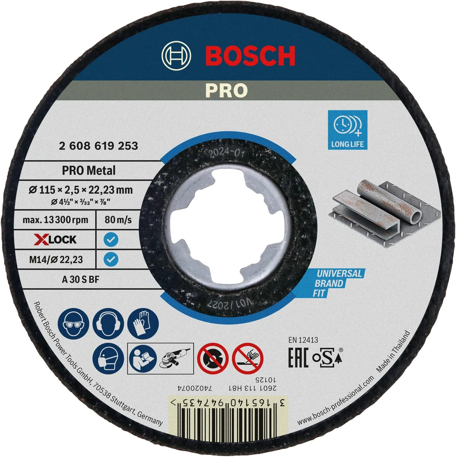 Bosch Expert PRO Metal disco taglio 125x2,5 mm X-Lock