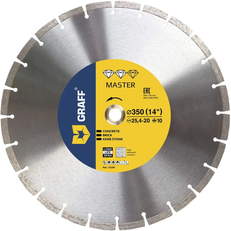 Graff Disco Diamantato 350 mm per Cemento Armato