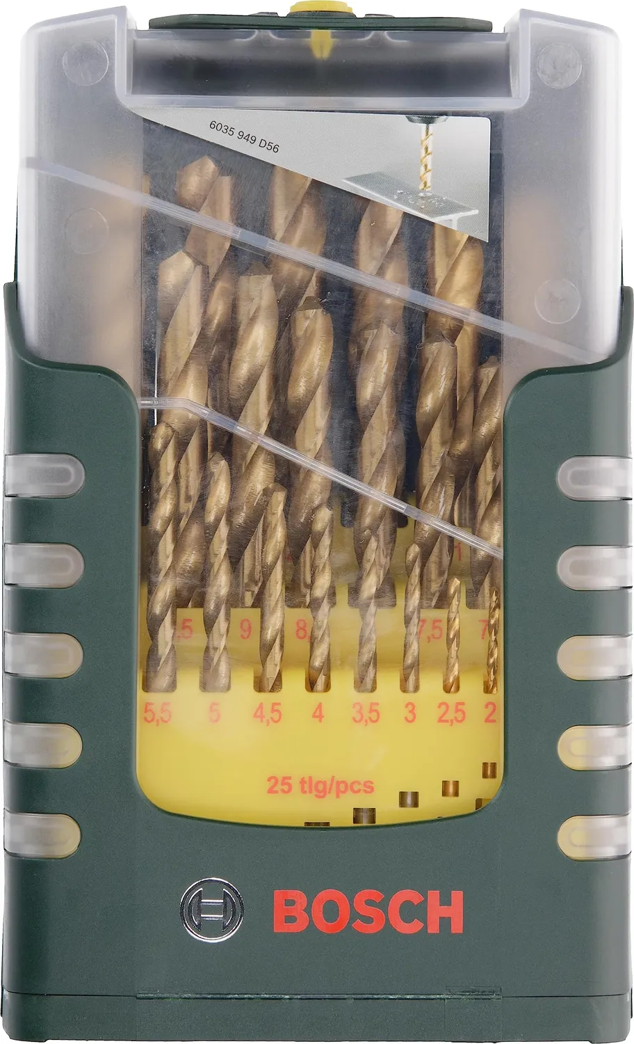 Bosch 2607017154 set 25 punte HSS-TiN metallo 1-13 mm