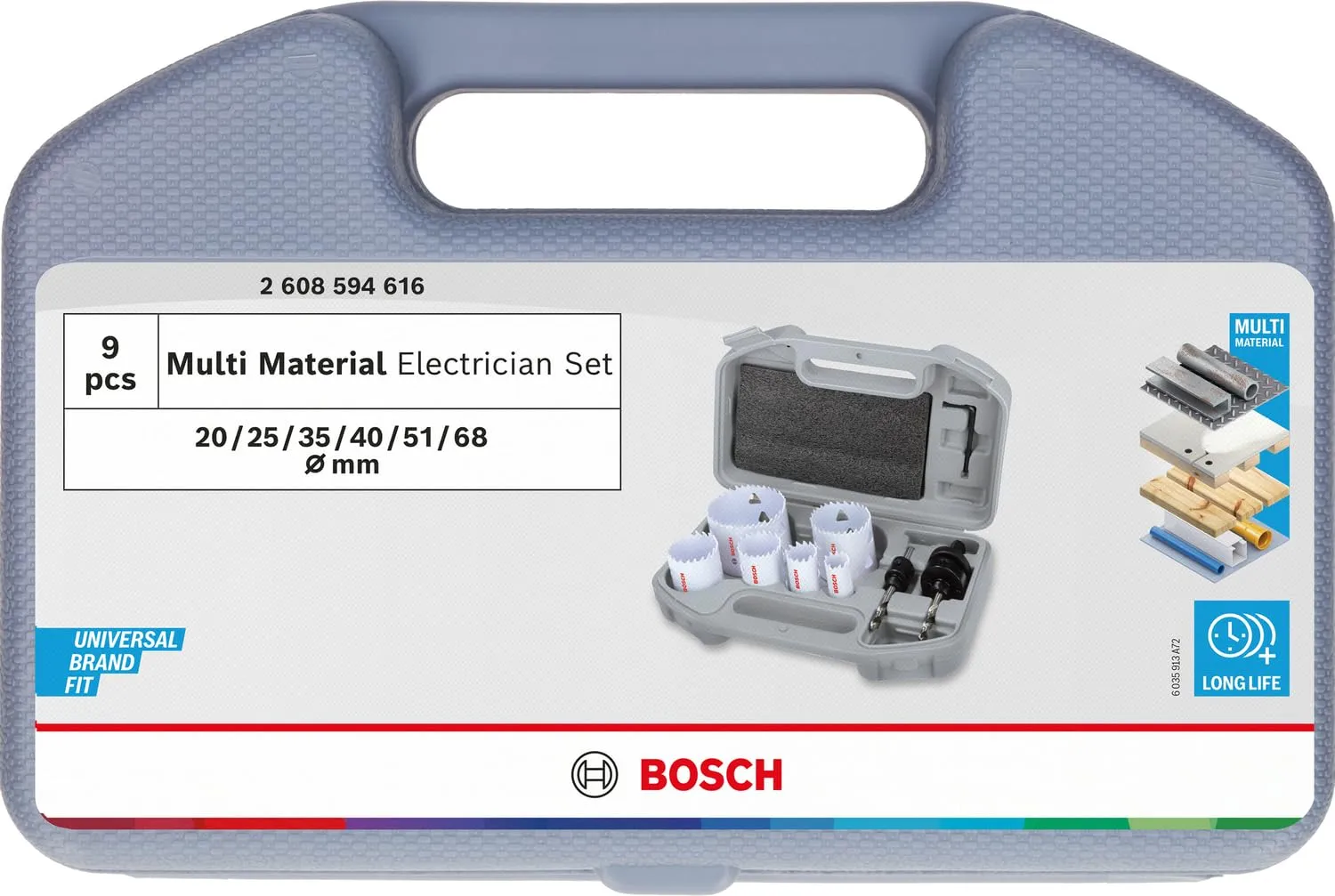 Bosch Expert Set Seghe a Tazza Multi Material 9pz Bimetallo