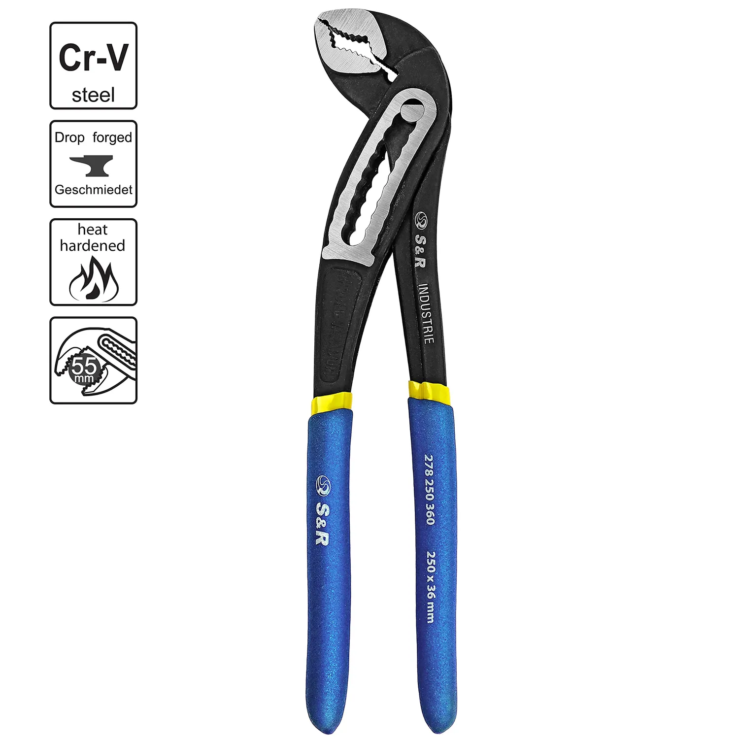 S&R pinza a pappagallo 250 mm 36 mm cromo vanadio