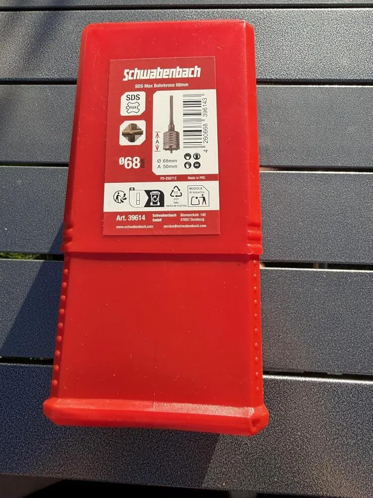 Schwabenbach SDS-Max corona in metallo duro 68 mm muro