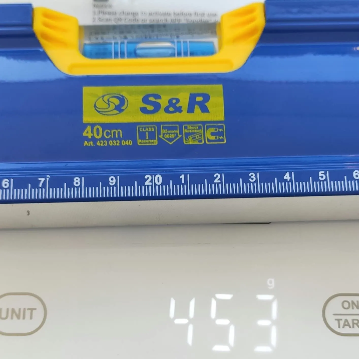 S&R livella a bolla magnetica 60 cm alluminio 0,5 mm/m