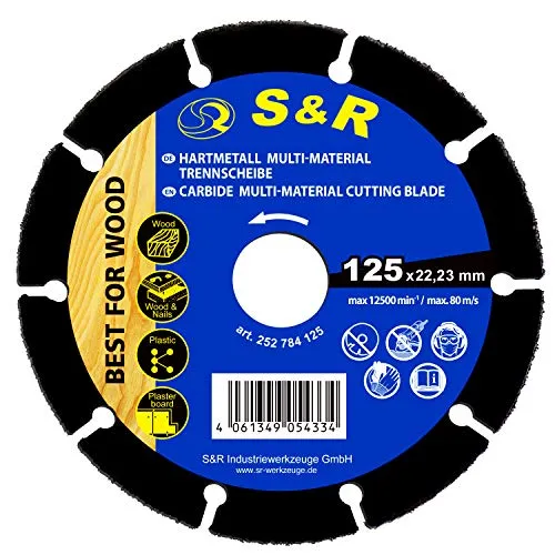 S&R disco taglio legno 125 mm carburo TCT