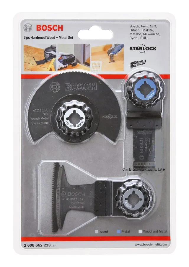 Bosch Expert set 3 lame Starlock legno metallo duro