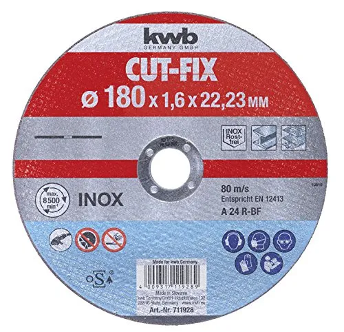 KWB 711929 dischi da taglio metallo 180 mm 5 pz extra sottili